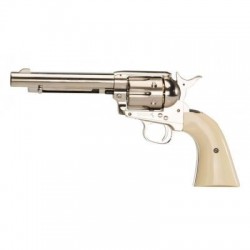 PISTOLET COLT SIMPLE ACTION ARMY NIKELE CAL 4.5