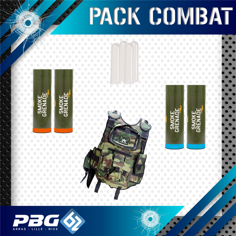 PACK COMBAT EQUIPEMENT RANGERS CAMOArmurerie PBG 62 Pack équipements paintball